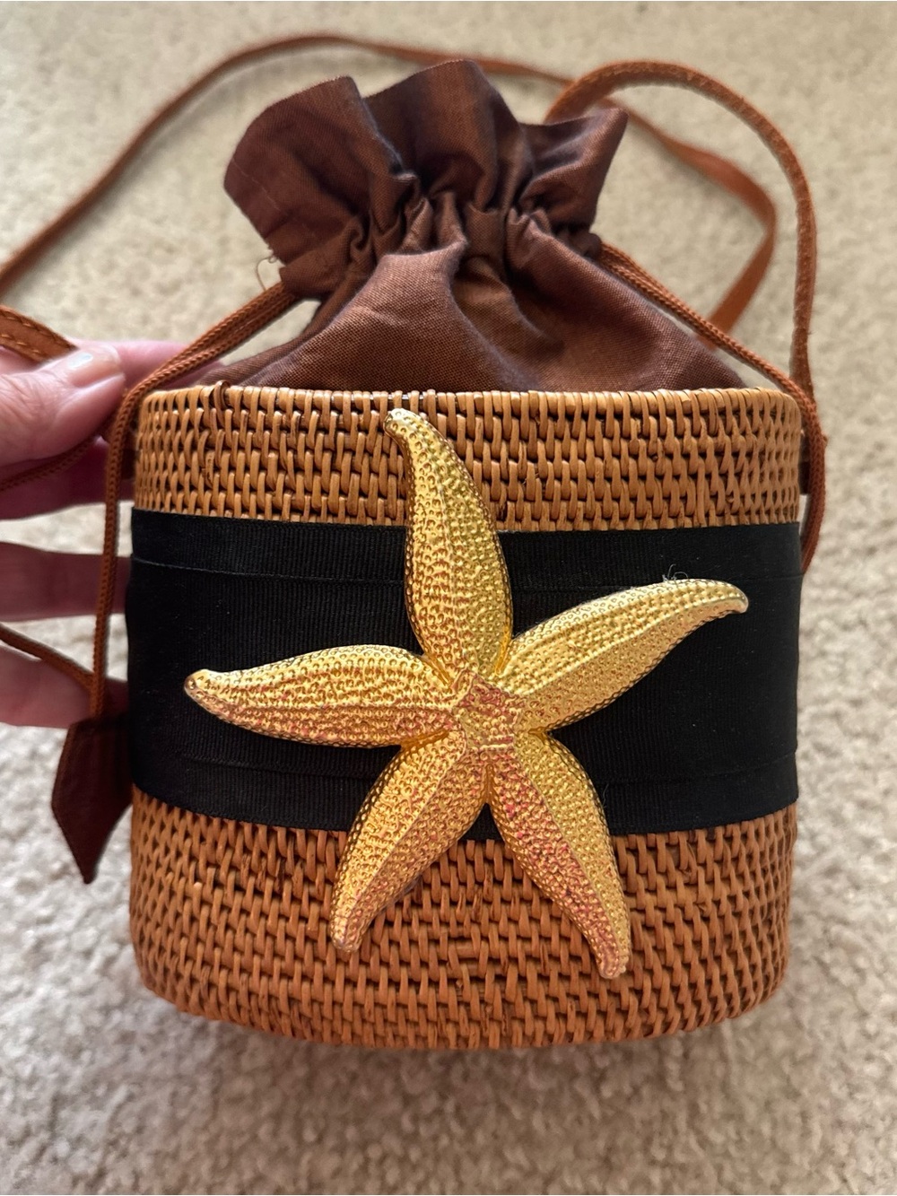 Bosom Buddy Bags Starfish woven basket bag